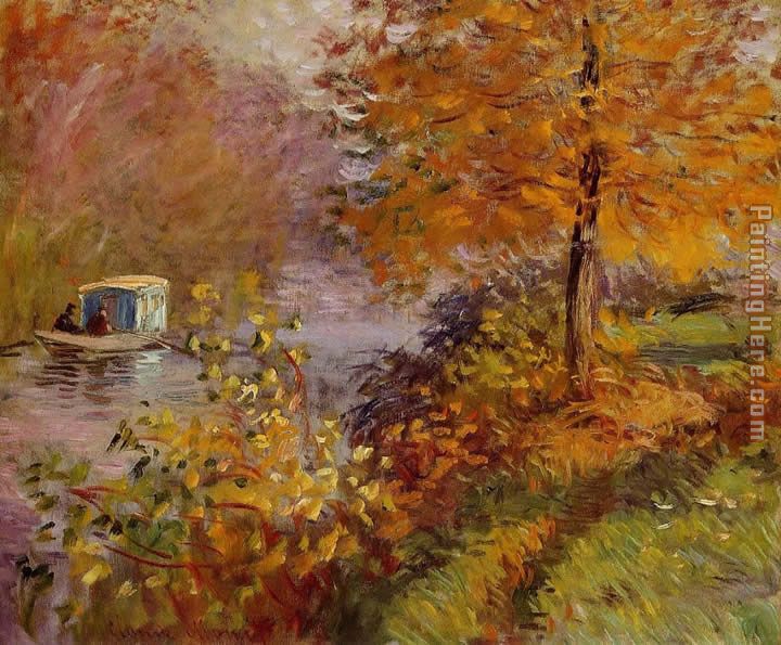 The Studio Boat 2 painting - Claude Monet The Studio Boat 2 art painting